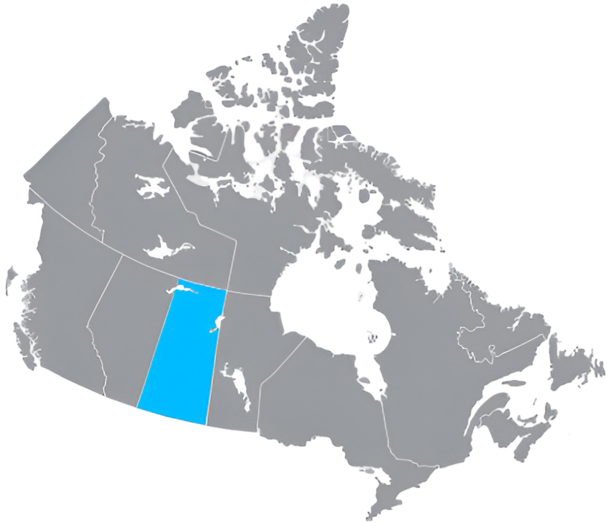 Canada map with SK highlighted OTU